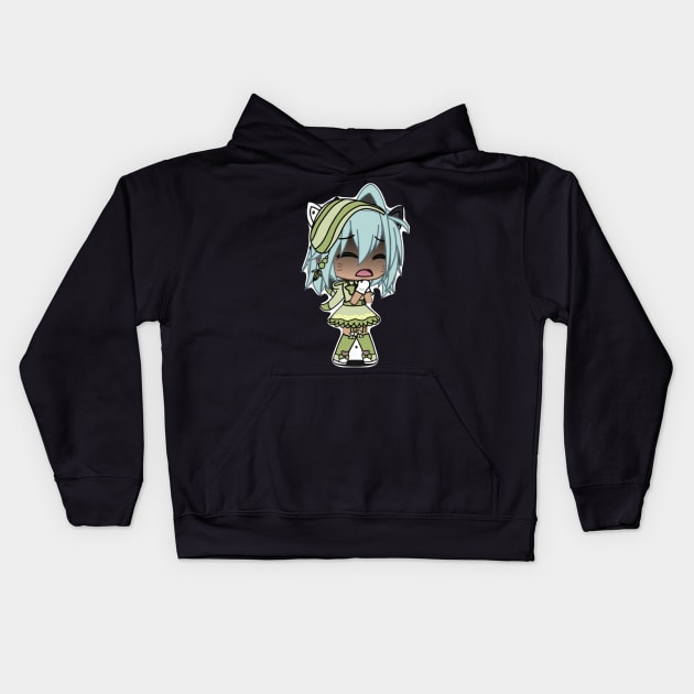 Gacha Life Shy Cute Green Dress Gacha Life Kids Hoodie TeePublic